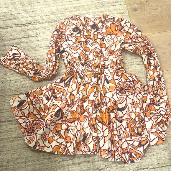 A.L.C. White Multi Salina Mini Dress - Size 6 - Picture 11 of 13